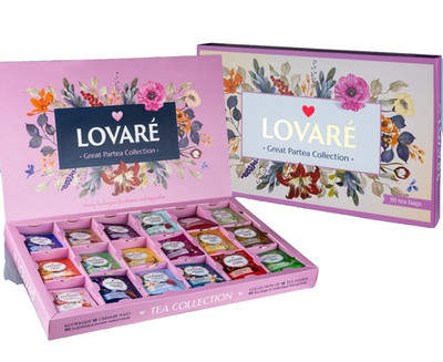 LOVARE Sortiment Great Partea Collection 18 verschiedene Sorten 90 Teebeutel