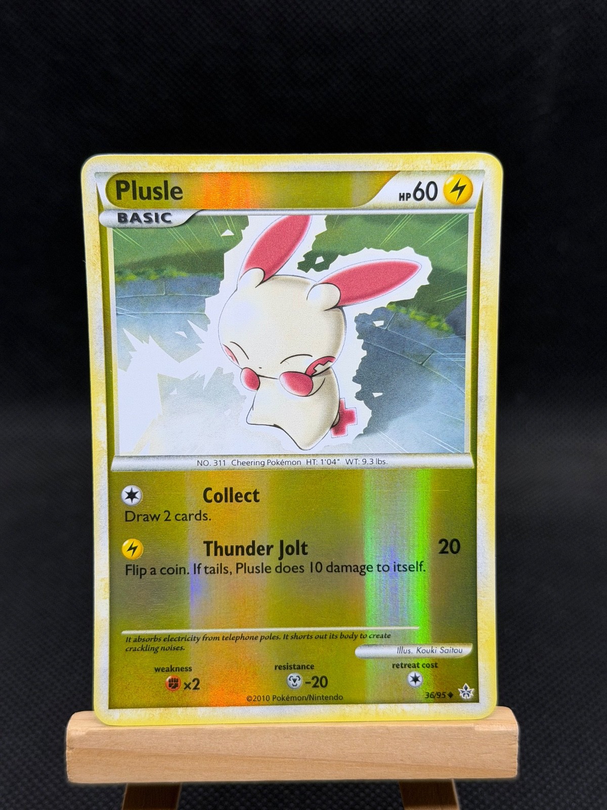 Plusle Reverse Holo Uncommon Unleashed 36/95