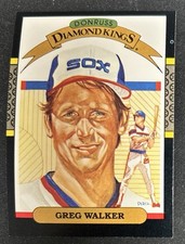 1987 Donruss Diamond Kings Greg Walker Baseball Card #25 White Sox 1B VG O/C