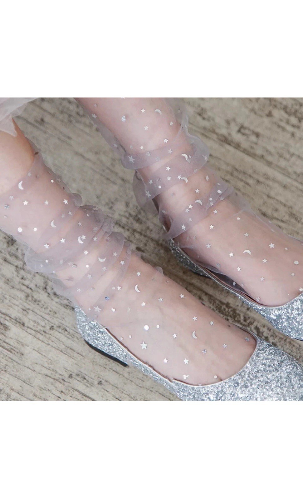 Ballerine donna argento glitter slip-on punta chiusa EU 33 tomaia 100% cotone