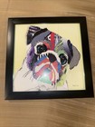 BULLDOG MICHEL KECK COLORFUL FRAMED PRINT 14" X 14” — photo 1
