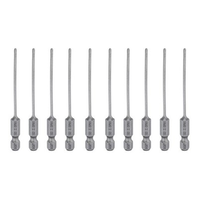 10Stk magnetischer Kreuzschlitzschraubendreher-Bit PH1,80mm lang,2mm Stange