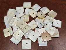 50 PCS SQUARE MOTHER OF PEARL SHELL BLANK CHARMS PENDANTS 15MM