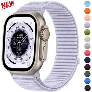 Bracelet de bande en nylon Sport Loop pour Apple Watch 11 10 9 8 7 6 SE 40/42/44/45/46/49mm