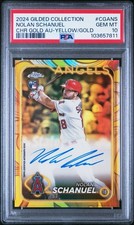 2024 TOPPS GILDED COLLECTION  GOLD AUTO NOLAN SCHANUEL RC /75 PSA 10