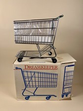 Vintage New In Box Dreamkeeper Mini Toy Shopping Cart Green Handle