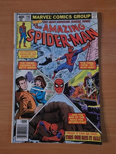 Amazing Spider-Man #195 Newsstand Variant ~ FINE FN ~ 1979 Marvel Comics