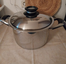 AMC Kochtopf mit Visiothermdeckel 6,5 Liter ca.24cm-Induktion-Secuquick geeignet