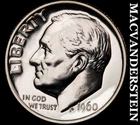 1960 Silver Roosevelt Dime - Choice Gem Proof  Lustrous  No Reserve  #J7748