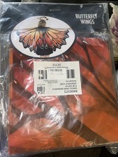 Vibrant Monarch Butterfly Wings Costume Accessory for Halloween Party