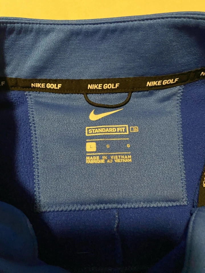 Nike Golf Fleece Athletic Sweatshirt Quarter Zip Men's Large Blue EUC - Image 2 of 4