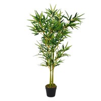 Kunstpflanze Mit Topf 115 Cm - Bambus - Deko Pflanze Zimmerpflanze KüNstlich