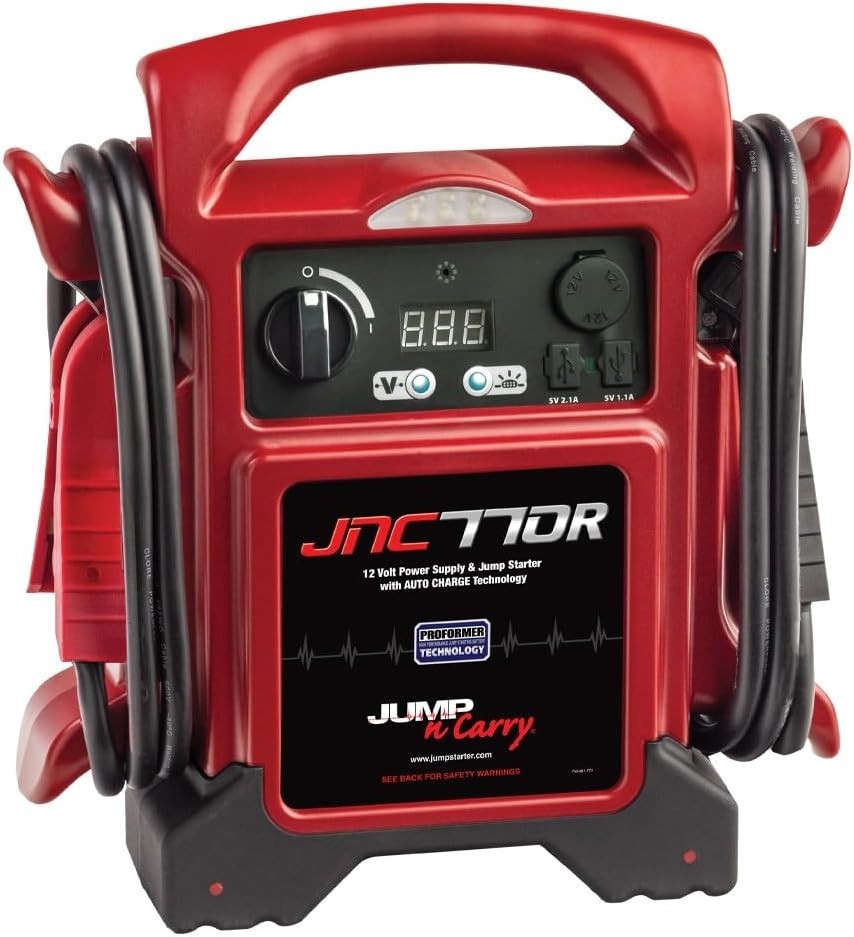 Jump-N-Carry JNC770R 1700 Peak Amp Premium 12 Volt Jump Starter - Red
