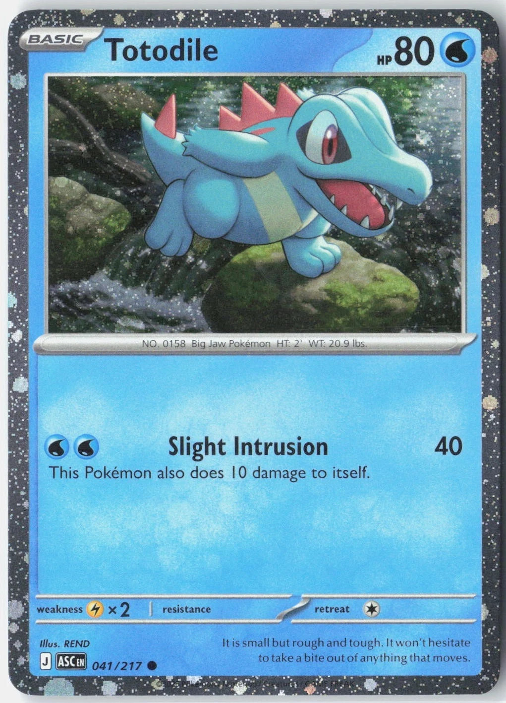 Totodile (Cosmos Holo) 041/217 Pokemon Card Holofoil
