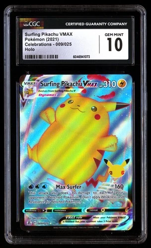 CGC 10 Surfing Pikachu Vmax 009/025 Pokemon Celebrations 2021 English