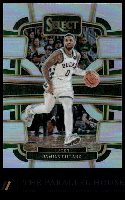 2023-24 Panini Select #63 Damian Lillard Silver Prizms