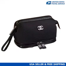 Sparkling Black Cosmetic Clutch Chanel Style – USA SELLER