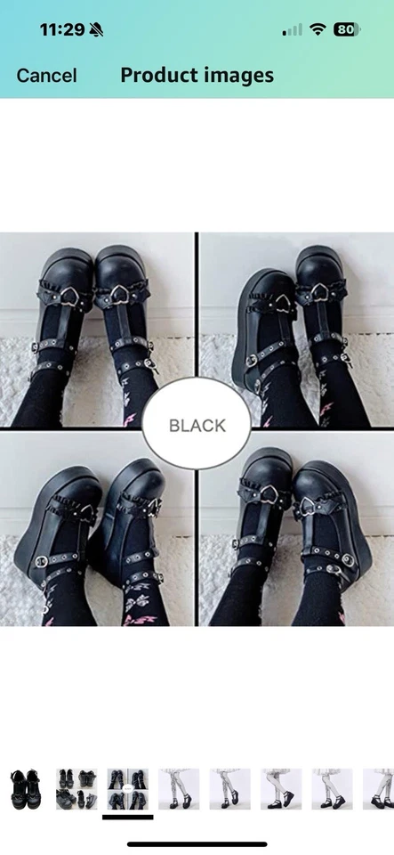 Хэллоуин косплей Gothic среда коренастый Мэри Джейн туфли - Изображение 3 из 4