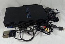 Sony PlayStation 2 Console Bundle w/ Controller Cables  2 Memory Cards ,-Tested