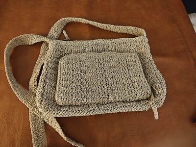 Carlo De Santi Purse Beige With Attached Coin And Credit Card Area