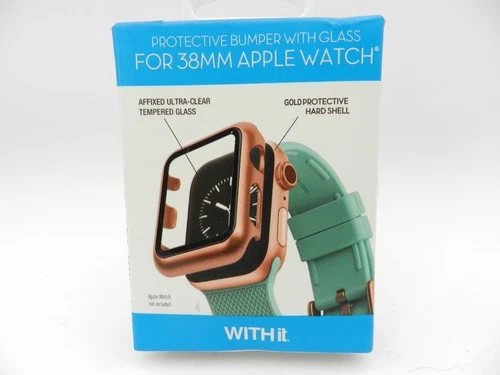 WITHit Rose Gold-Tone Protective Glass with Integrated Protective Case