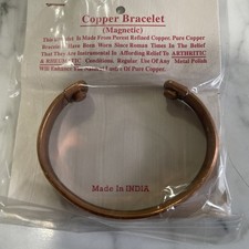 Copper Magnetic Bracelet Arthritis Pain Therapy Energy Cuff Bangle Braided New