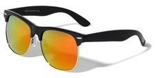 Polarized Multicolor Yellow Green Orange Mirror Lens Sunglasses Black Frame