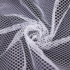 29.5 x 59 Inch White Mesh Fabric Slightly Stretchy for Sewing Projects, Shopping