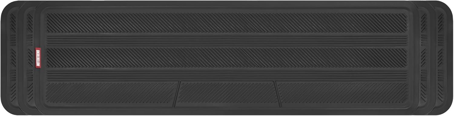 Heavy Duty Rear Back Seat Floor Mats for Car, SUV & Van - All Weather Black 57x1