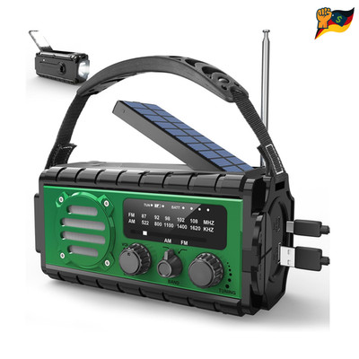 MILFECH Solar Radio 20000mAh Tragbar Dynamo Wetter Notfallradio LED Tas