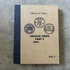 1941-1980 Lincoln Cent Collection (77 diff) - Library Coin Album Steel Penny