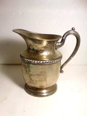 ANTIQUE Continental Silver-Plate EPNS 48oz.Water Pitcher 2109 Tarnished
