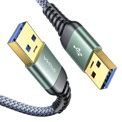 USB to USB Cable 3.3Ft USB 3.0 A Male to Male Cord for Hard Drive TV