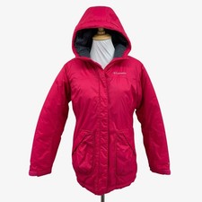 Columbia Jacket Girls L Large Hot Pink Omni Shield Rain Full Zip Hooded Puffer