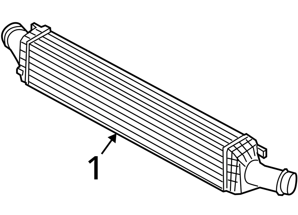 Radiador intercooler inferior dianteiro Audi Q5 8K0145805AC 2014 2015 2016 FABRICANTE DE EQUIPAMENTO ORIGINAL - Imagem 4 de 4