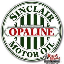 (SINC-OIL-12) 10" SINCLAIR OPALINE MOTOR OIL GASOLINE GAS DECAL