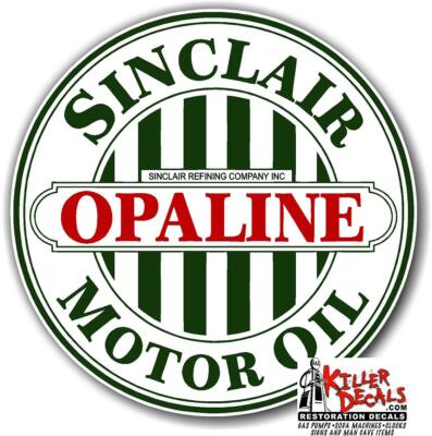 (SINC-OIL-12) 12'' SINCLAIR OPALINE MOTOR OIL GASOLINE GAS DECAL