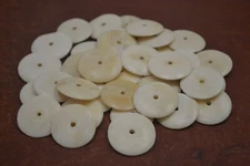50 PCS TAN BROWN ROUND BUFFALO BONE SEWING BUTTONS 1"