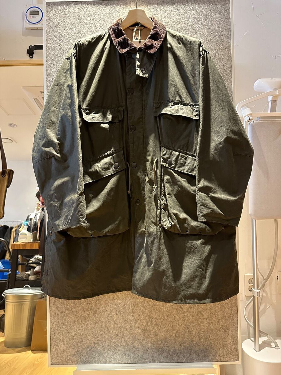 KAPTAIN SUNSHINE X BARBOUR STAND COLLAR TRAVELLER COAT