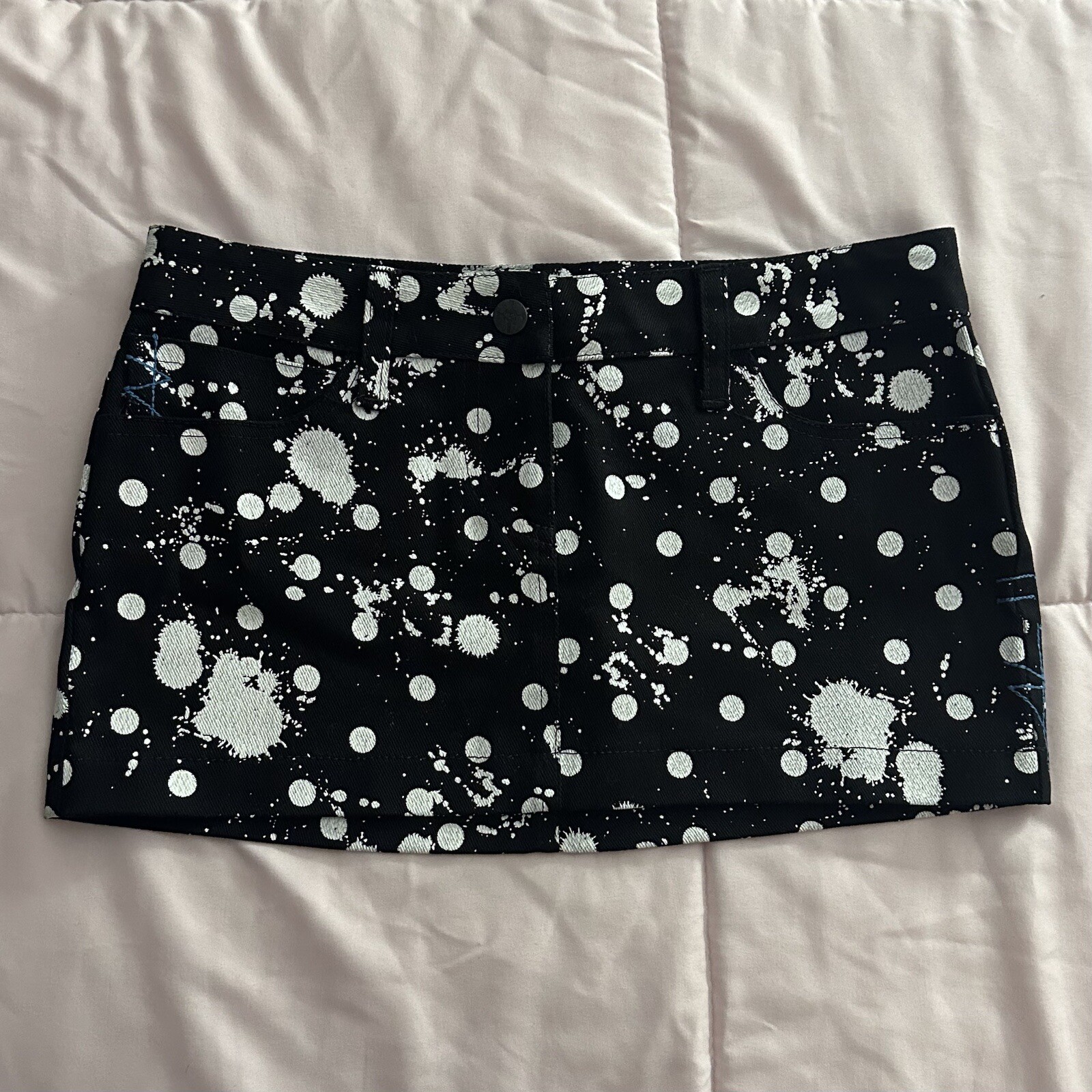 lip service paint splatter mini skirt size 3