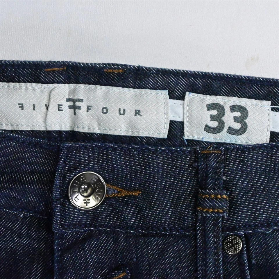 Pantalones de mezclilla elásticos de enjuague oscuro relajados FiveFour 33 x 32 Foto 3 de 4