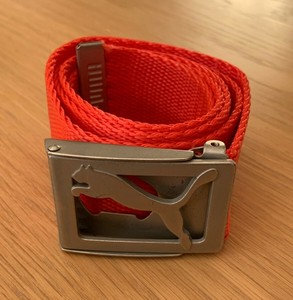 orange puma golf belt