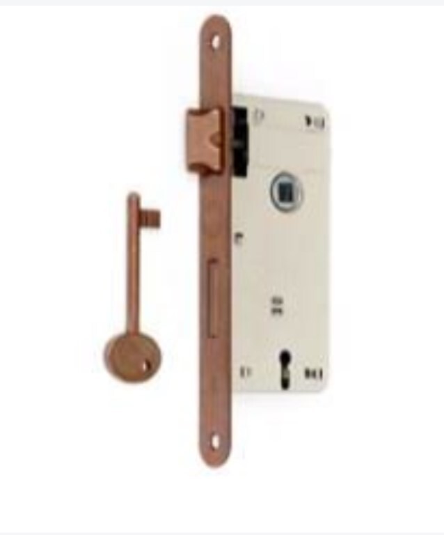 SACAR - SERRATURA PER PORTE INTERNE - LUNGHEZZA 165MM - FORO CHIAVE 35MM - BR...