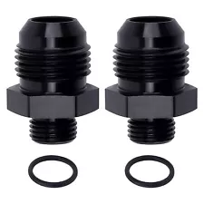 ORB O-ring AN6 6AN to 10AN AN10 Male Adapter Fitting Black Pack of 2
