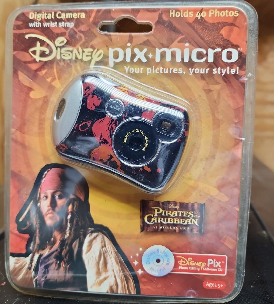 Pirates Of The Caribbean DISNEY PIX Micro Digital Camera w/ Wrist