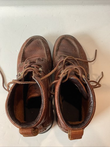 Justin Mens Moc Toe Chukka Boots #991 Leather Brown Rustic Lace Up Size 8 M - Picture 6 of 8