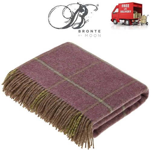 Bronte Kingham Legacy Heather Windowpane New Shetland Wool Blanket Throw Moon eBay