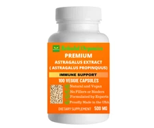 Astragalus Extract 500mg Vegan Capsules 100 Count