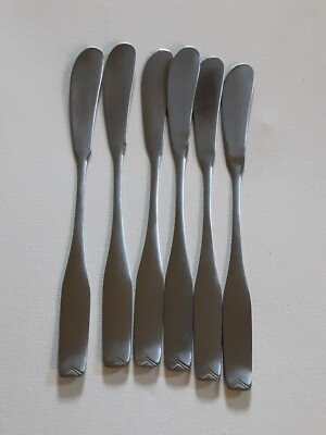 6 Cosmos 1968 Stainless Butter Spreader 6.5'' Vintage Cheese Spreaders 