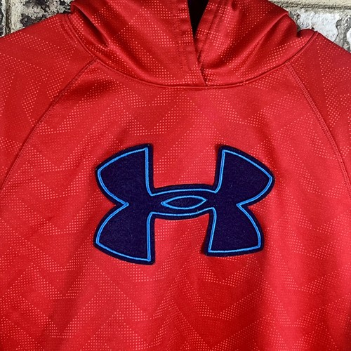 Under Armour Boys Youth Size XL Fleece Lined Graphic Hoodie Sweatshirt Pullover - Picture 2 of 6